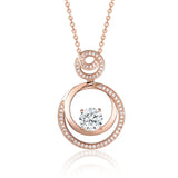 Pandantiv cu diamant de cultură „Rosé Grace”