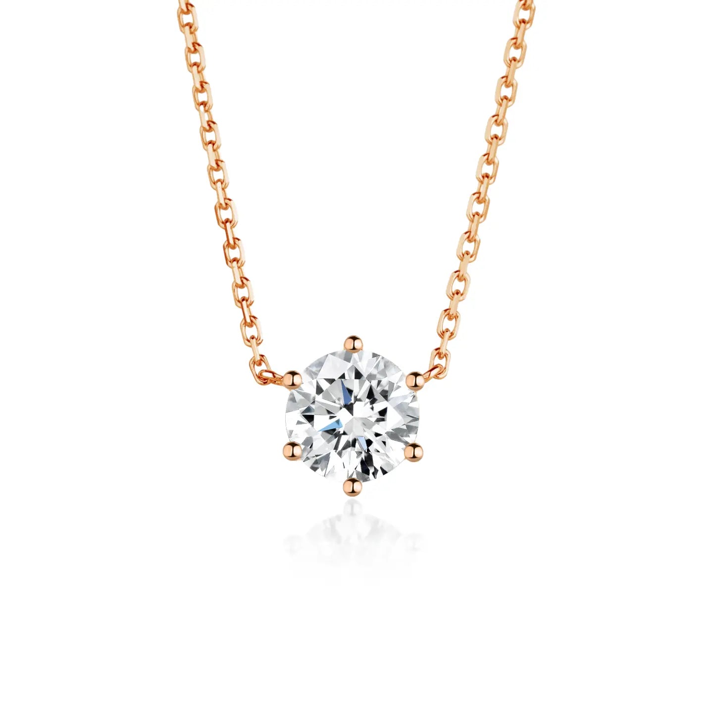 Colier din aur roz cu diamant de cultură „Rosé Pure”