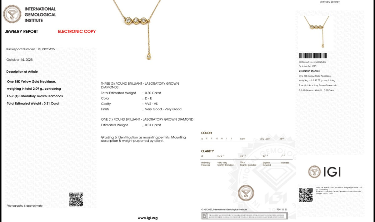 Colier din AUR750 cu diamante de cultură – IGI 75J3023425