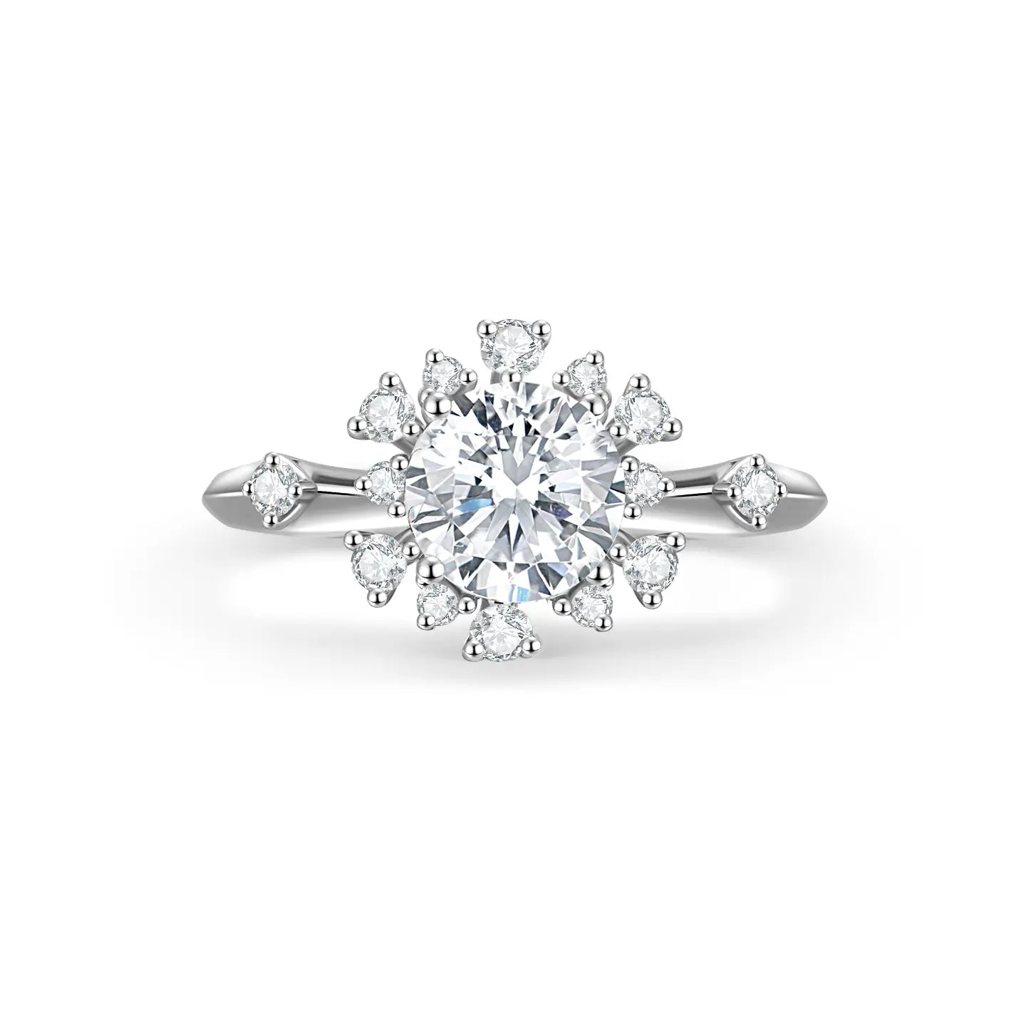 Inel cu diamant de cultură „Halo Elegance