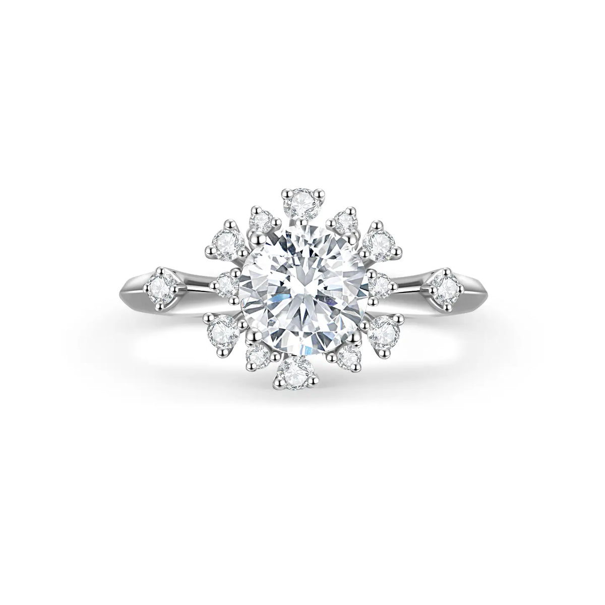 Inel cu diamant de cultură „Halo Elegance