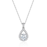 Colier din aur alb cu diamante de cultură „Eterna Glow”