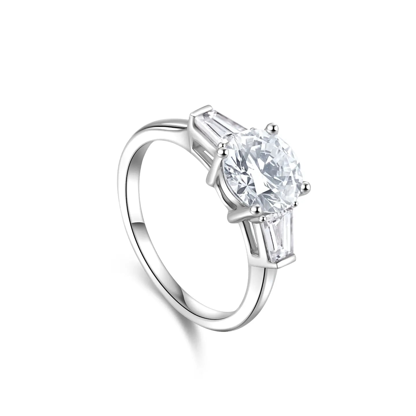 Inel trilogie cu diamante de cultură „Trinity Shine”