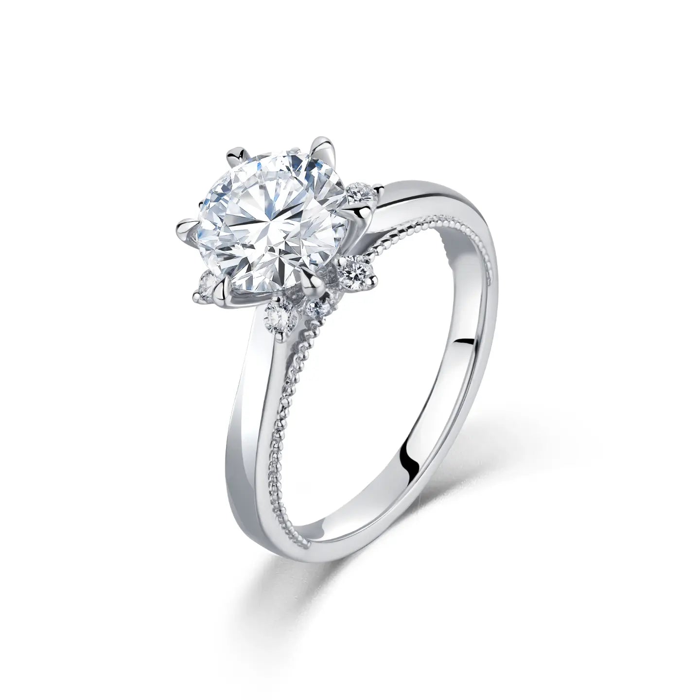 Inel cu diamante de cultură „Luminous Halo”