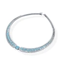 Colier din AUR750 cu diamante de cultură albastre „Lumină Imperială”
