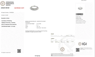 Inel din platină PT950 cu diamante de cultură - IGI