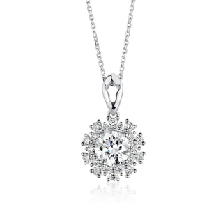 Set colier din PT950 cu diamant de cultură „Eterna Light”