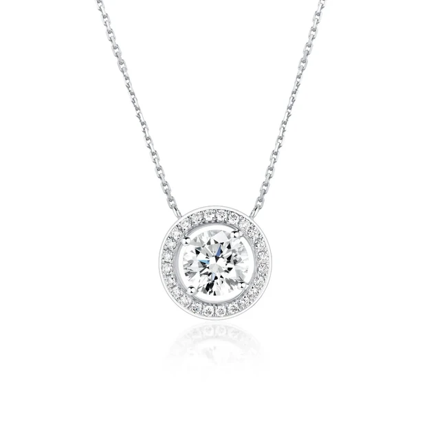 Colier din AUR750 cu diamant de cultură „Eterna Nova"
