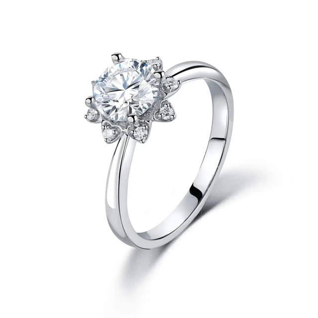 Inel AUR750 cu diamant de cultură Graceful Spark